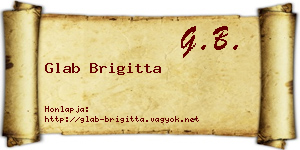 Glab Brigitta névjegykártya